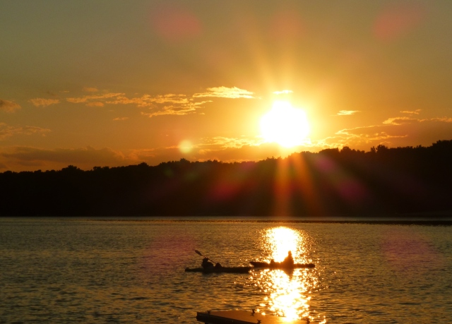 Sunset Canoeing on Bear Creek Lakes Southern Poconos Jim Thorpe PA Kristine Robinsons Interiors (2)